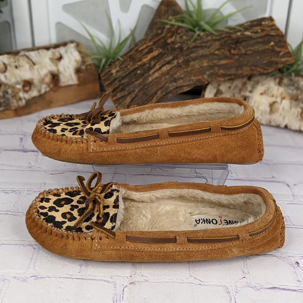 MINNETONKA Leopard Print Cally Slipper - Picture 4 of 8